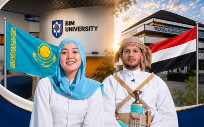 Mahasiswa Asal Kazakhstan dan Yaman Kagumi Perkembangan BIM University Bali Indonesia
